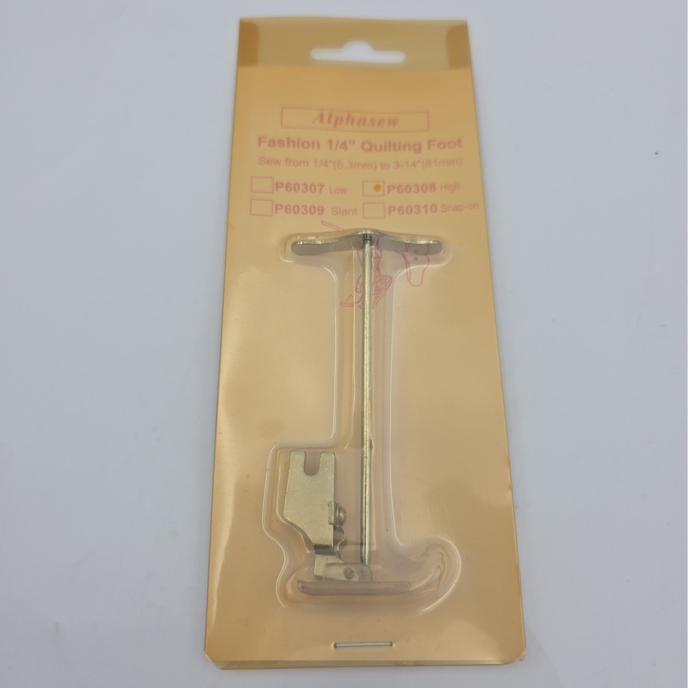 Alphasew 1/4in Quilting Foot with Guide, High Shank P60308
